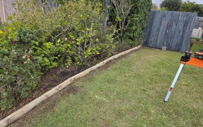 Timber Garden Edging replacement for a Commercial Property in New South Wales
