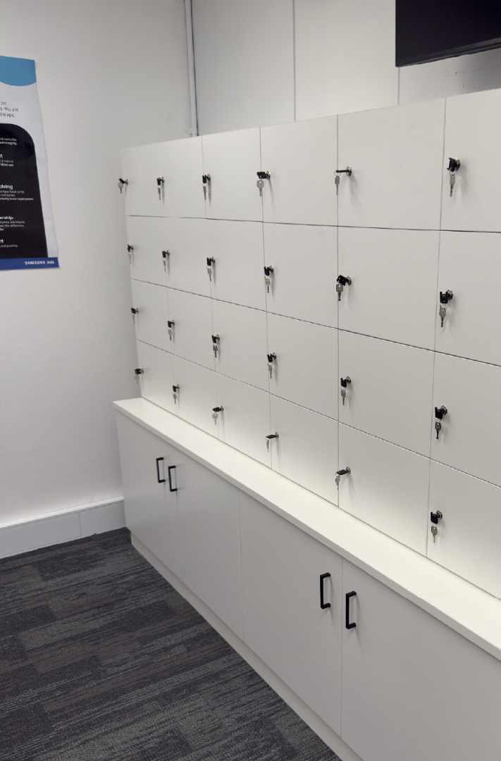 Installation of custom lockers